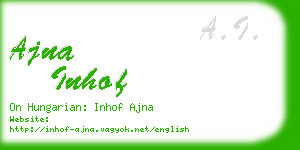 ajna inhof business card